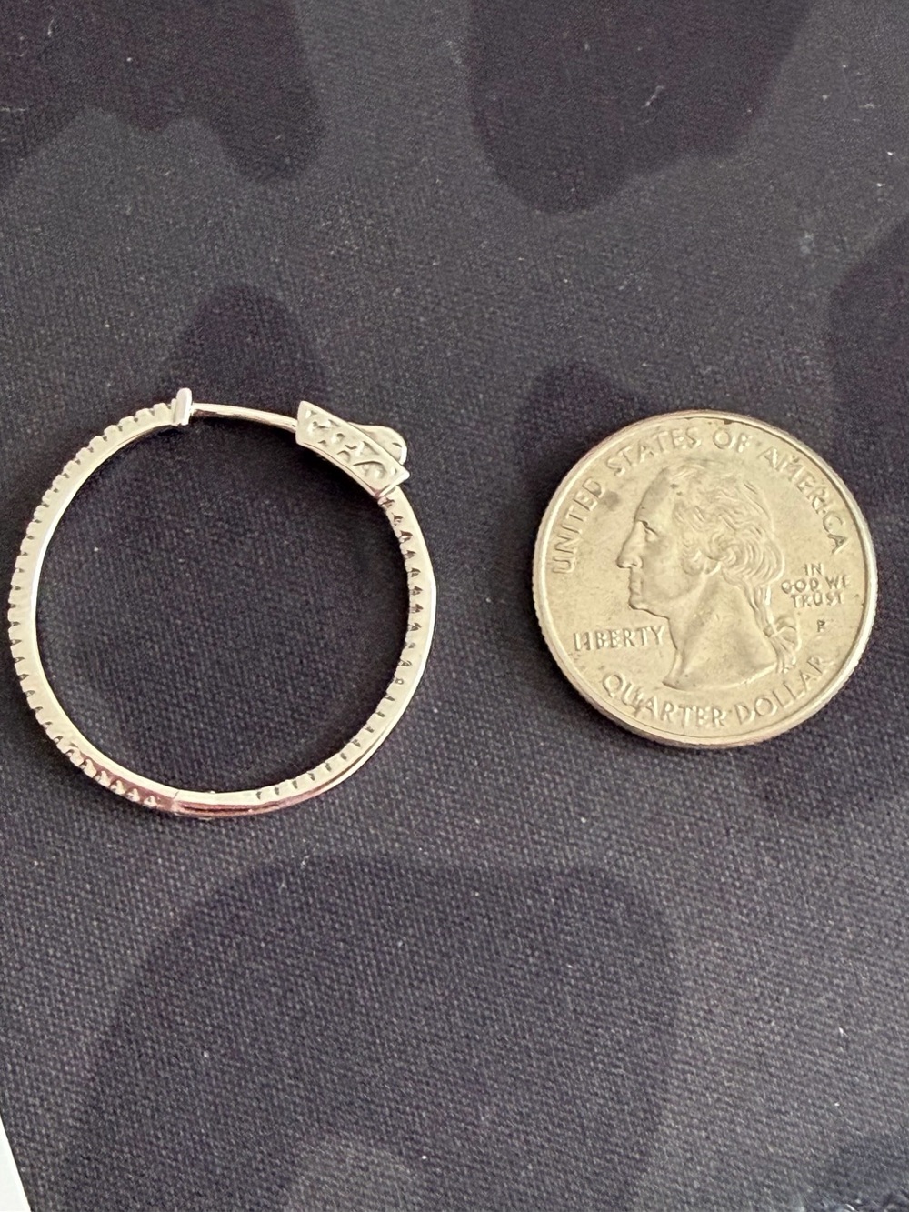 925 Sterling Silver Moissanite Pavé Hoop Earrings, brand new! - Picture 6 of 6